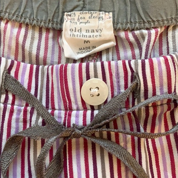Old Navy Intimates Purple Striped PJ Shorts - Picture 3 of 3